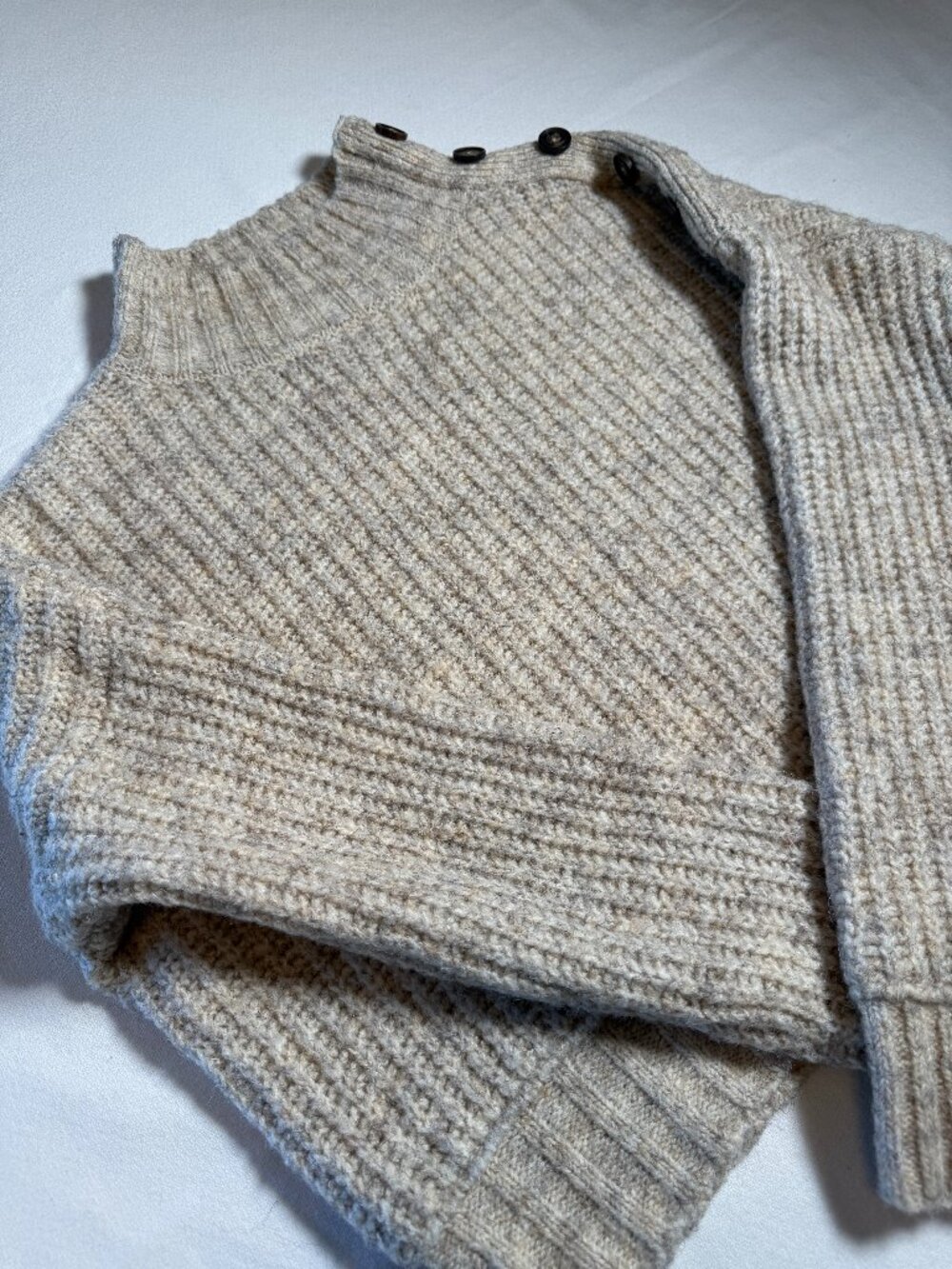 Jessica Simpson Cropped Beige Sweater Women Size M